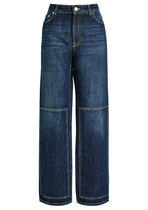 Jean Paul Gaultier Cut-out Straight-leg Jeans - Dark Blue - 24 (W24 / UK6 / XS)