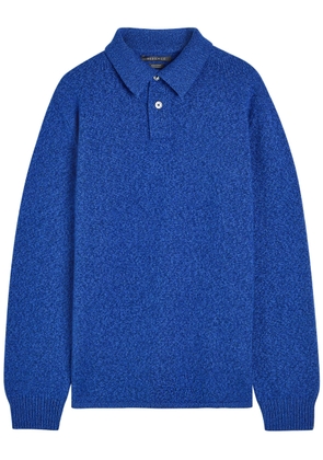 Begg X CO Player Melange Cashmere Polo Jumper - Blue - L