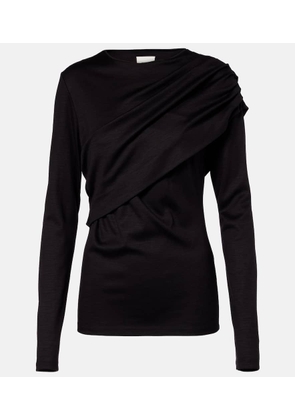 Isabel Marant Asna draped virgin wool top