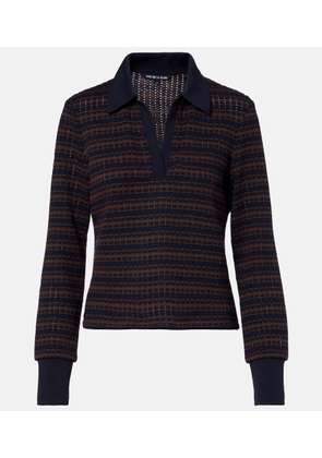 Veronica Beard Kamal striped polo sweater