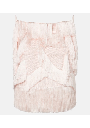 Xu Zhi Fringed patchwork camisole