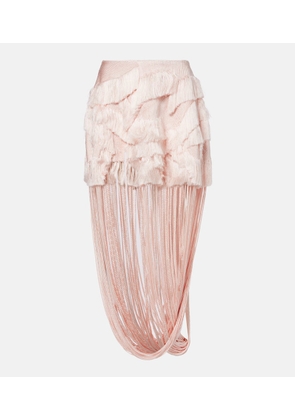 Xu Zhi Fringed midi skirt