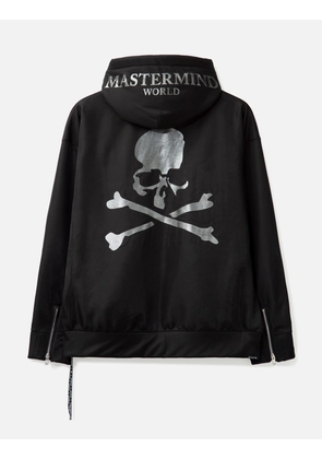 Sheer Layered Zip-up Boxy Hoodie