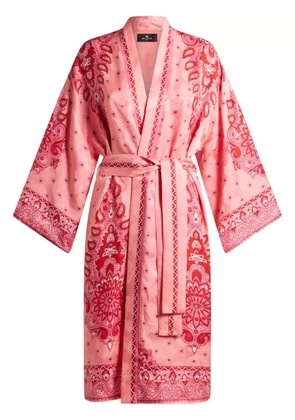 ETRO paisley-print robe jacket - Pink