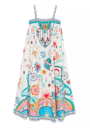 Camilla wide-strap maxi dress - White