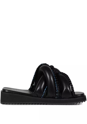 YUME YUME crossover-strap slides - Black