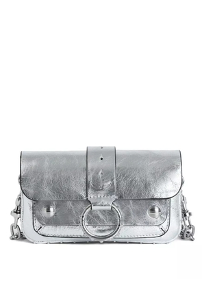 Zadig&Voltaire metallic leather crossbody bag - Silver