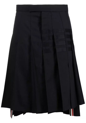 Thom Browne 4-Bar woollen pleated skirt - Blue