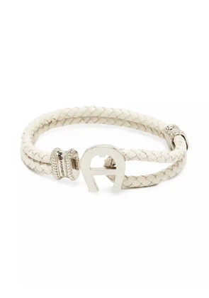 Aigner Vintage pre-owned braided leather bracelet - White