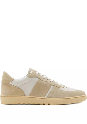 Collegium Pillar Destroyer suede-panel low-top sneakers - Neutrals