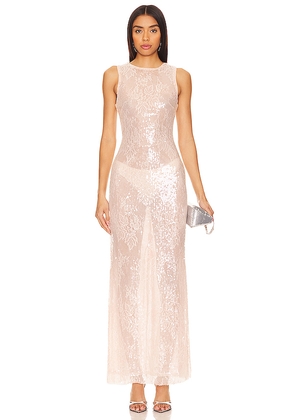 Camila Coelho Rena Lace Maxi Dress in Nude. Size S. Also in M.