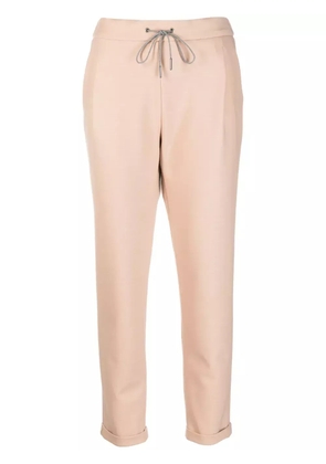 Fabiana Filippi drawstring-waistband tapered-leg trousers - Brown