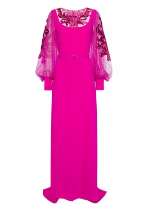 Saiid Kobeisy bead-embellished crepe gown - Pink
