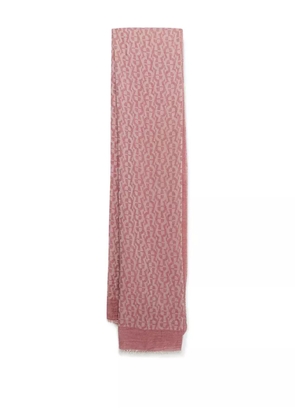 Aigner Vintage patterned fringed scarf - Pink