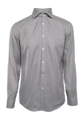 BOSS pre-owned houndstooth-pattern cotton shirt - Black