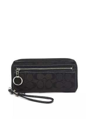Coach Vintage logo-printed zip-around wallet - Black