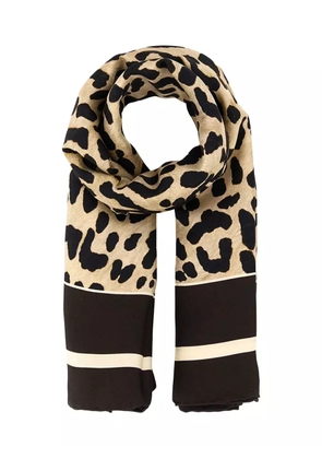 Valentino Garavani leopard-print silk scarf - Brown
