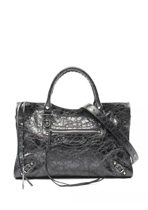 Balenciaga Pre-Owned 2020s crinkled leather tote bag - Silver