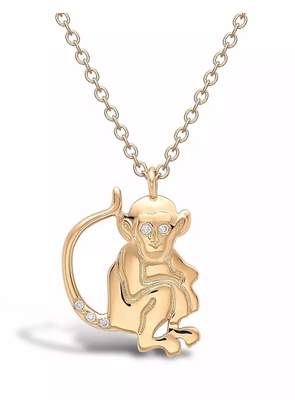 Pragnell 18kt yellow gold Zodiac Monkey diamond pendant