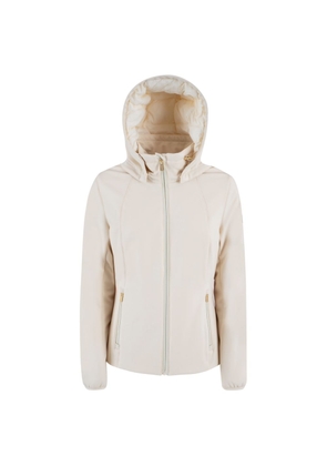 Yes Zee White Nylon Jackets & Coat - XS