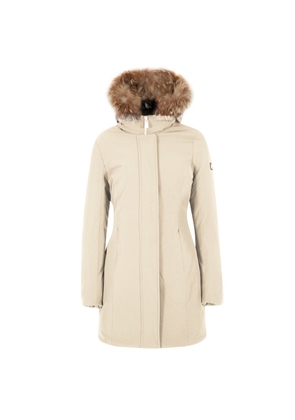 Yes Zee White Nylon Jackets & Coat - XS