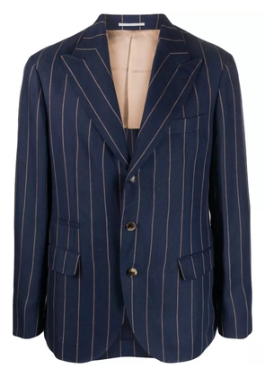 Brunello Cucinelli pinstriped single-breasted blazer - Black