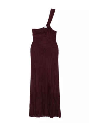 Gabriela Hearst pleated one-shoulder dress - Red