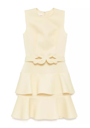 Saiid Kobeisy ruffled mini dress - Yellow