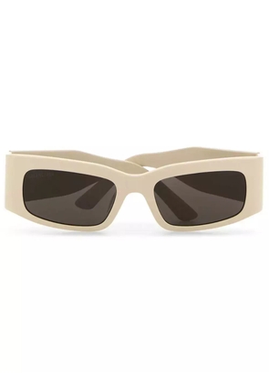 Balenciaga Eyewear logo-print rectangle-frame sunglasses - Neutrals