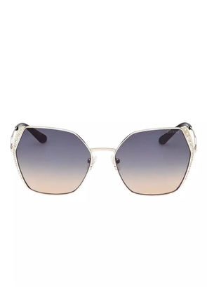 GUESS EYEWEAR geometric-frame sunglasses - Gold