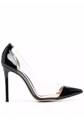 Gianvito Rossi Plexi 105mm patent leather pumps - Black