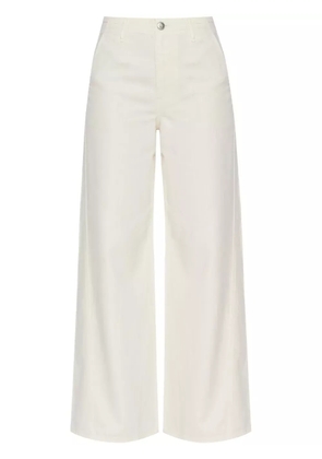 rag & bone front button flared trousers - White