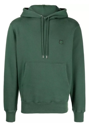 Maison Kitsuné logo-patch cotton hoodie - Green
