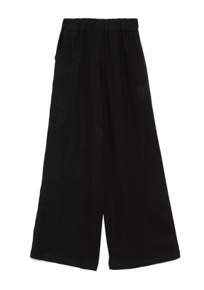 kaos linen wide-leg trousers - Black