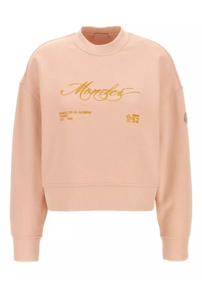 Moncler embroidered crew-neck sweatshirt - Pink