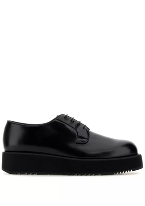 Prada brushed-leather derby shoes - Black