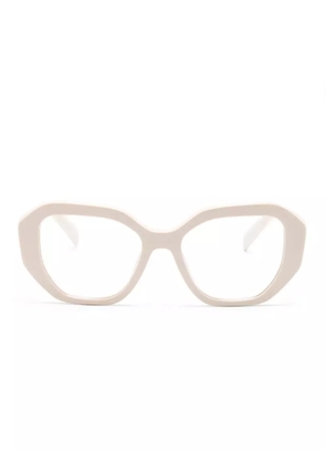 Prada Eyewear logo-print cat-eye glasses - Neutrals