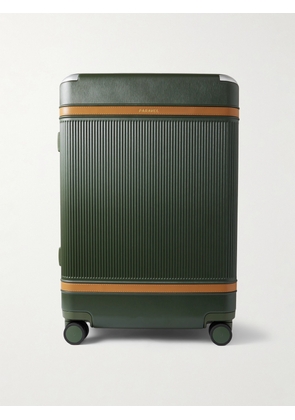 PARAVEL - Aviator Grand Vegan Leather-trimmed Recycled-hardshell Suitcase - Green - One size