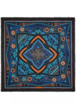 Ferragamo Nirvana-print silk shawl - Black