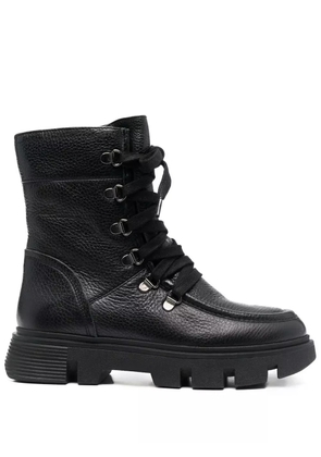 Geox 45mm Vilde lace-up leather boots - Black