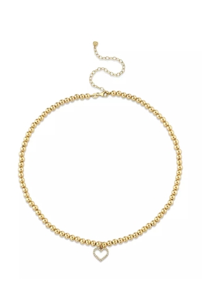 Sydney Evan 14kt yellow gold Open Heart diamond choker