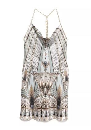 Camilla The Sahara Starlet Short Bias Halter dress - Grey