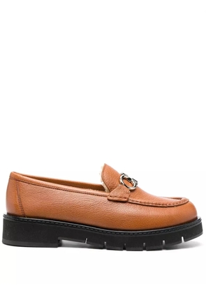 Ferragamo Rolo shearling-lined loafers - Brown