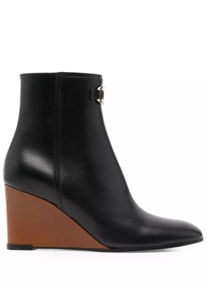 Ferragamo 70mm wedge-heel ankle boots - Black