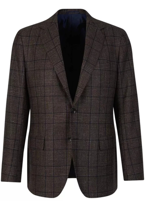 SARTORIO NAPOLI checked wool-blend blazer - Brown