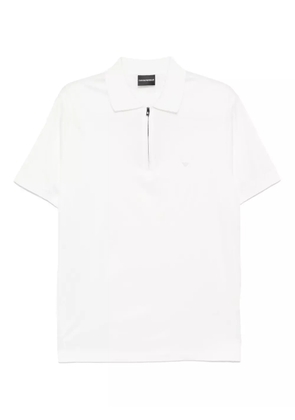 Emporio Armani logo-patch polo shirt - White