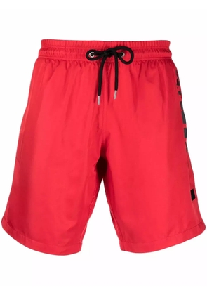 Philipp Plein logo-print swimming shorts - Red