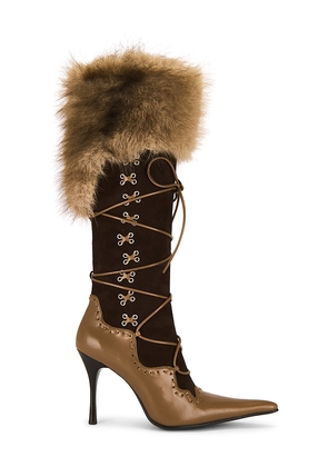 Jeffrey Campbell Verbier-F Boot in Brown. Size 6. Also in 10, 6.5, 7, 7.5, 8, 8.5, 9.5.