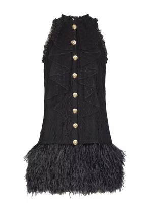 Balmain lace-embellished dress - Black