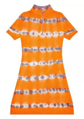 Diesel M-Zafora tie-dye half-zip wool minidress - Orange